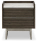 Arkenton - Grayish Brown / White - Two Drawer Night Stand