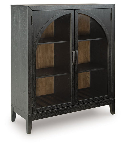 Armenleigh - Black / Brown - Bar Cabinet