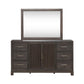Modern Edge - Dresser & Mirror - Brown