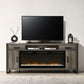 Fireplace TV Consoles - 686 78" Console With Fire FTS - Brown