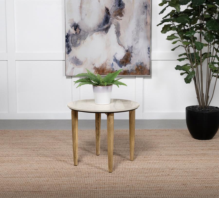 Aldis - Round Marble Top Table