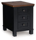Wildenauer - Brown / Black - Chair Side End Table