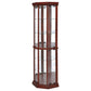 Appledale - 6-Shelf Corner Curio Display Cabinet - Medium Brown