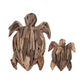 Driftwood Coastal Turtle Wall Figurine - Brown, 12 in.