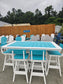 Tru180 Bar Table w/ 6 Saddle Stools Set