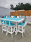 Tru180 Bar Table w/ 6 Saddle Stools Set