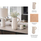 Decorative Vase - Ivory Paper Mache with Rattan Handle, 11in