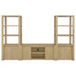 Laurelton - 3 Piece Entertainment Center TV Stand - Light Oak