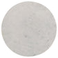 Astoria - Round Genuine Marble Side End Table - White