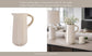 Decorative Vase - Ivory Paper Mache with Rattan Handle, 11in