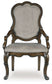 Maylee - Dark Brown - Dining Upholstered Arm Chair (Set of 2)