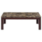 Rhodes - 3 Piece Faux Marble Top Coffee Table Set - Brown