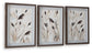Honslow - Brown / Black / White - Wall Art Set (Set of 3)