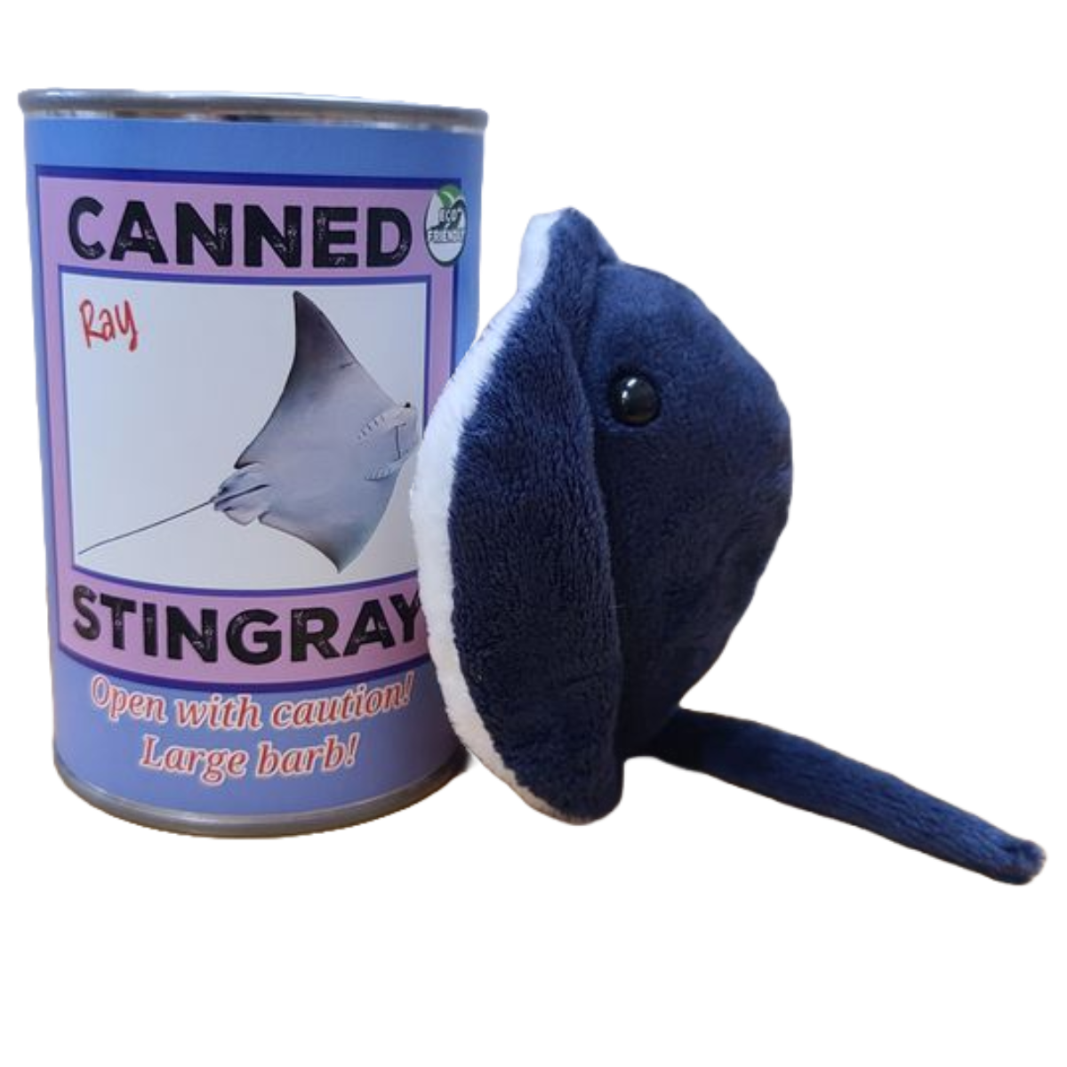 Ray the Canned Stingray- Aquarium Plush in Can w/Jokes: Pop Top Lid