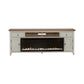 Fireplace TV Consoles - 79" Console With Fire - Medium Brown