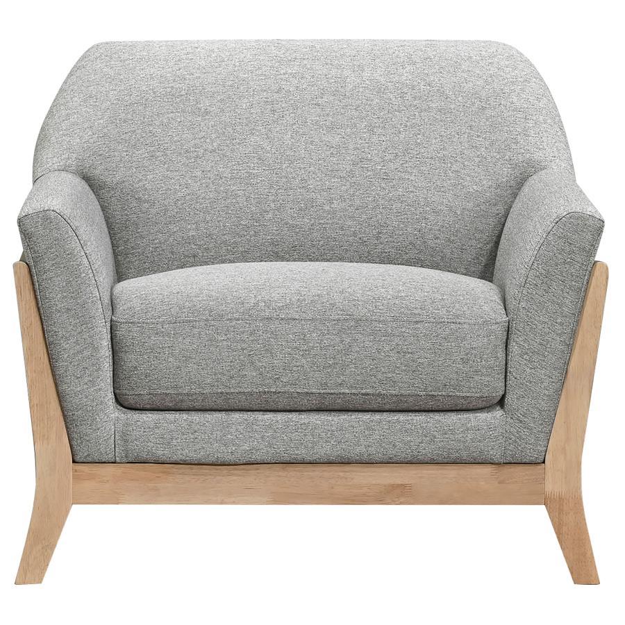 Vaughn - Fabric Upholstered Flared Arm Accent Chair - Gray