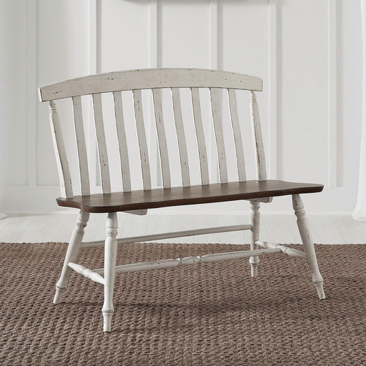 Al Fresco - Slat Back Bench (RTA) - White