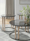 Hannerly - Black / Gold Finish - Occasional Table Set (Set of 3)