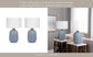 Ceramic Linen Shades Table Lamps Set of 2 - Blue, 18 in.