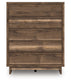 Chirason - Brown - Five Drawer Wide Chest