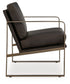Bradett - Dark Brown / Gold Finish - Accent Chair