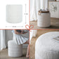 White Upholstered Stool