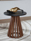 Kallari - Warm Brown / Black - Round End Table