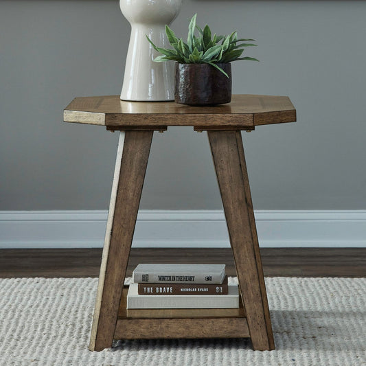 Carolina Park - Octagonal End Table - Brown