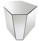 Capella - Mirrored Abstract Geometric End Table - Silver