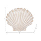 White 8 in. Resin Sea Scallop Shell Woven Pattern Figurine