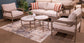 Bluff Trail - Beige - Loveseat, Lounge Chairs, Tables Set (Set of 5)