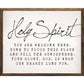 Holy Spirit You Are Welcome Here Whitewash: 10 x 8 x 1.5