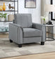 Davis - Upholstered Rolled Arm Accent Chair - Gray