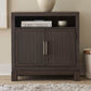 Modern Edge - Bedside Chest With Charging Station - Brown
