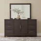 Modern Edge - Dresser & Mirror - Brown