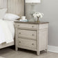 Ivy Hollow - 3 Drawer Bedside Chest With Charging Station - White