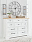 Ashbryn - White / Natural - Dresser