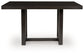 Neymorton - Dark Grayish Brown - Rectangular Dining Room Counter Table