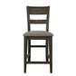 Double Bridge - Splat Back Counter Chair - Dark Brown