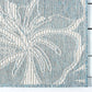 Ocean Blue Tropical Flower Indoor/Outdoor Area Rug: 5'3" x 7'6"