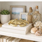 Decorative Figurine - Gold Metal Coastal Crab Decor, 7 in.