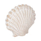 White 8 in. Resin Sea Scallop Shell Woven Pattern Figurine