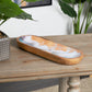Coastal Brown Mango Wood Tray: Brown