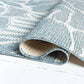Ocean Blue Tropical Flower Indoor/Outdoor Area Rug: 7'9" x 10'2"