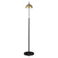 Gloria - Arched Dome Shade Metal Floor Lamp Black - Gold