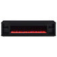 Deiter - 79" TV Stand Fireplace Media Console - Black