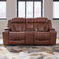 Caswell - Loveseat With Console P2 & ZG - Brown