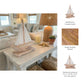 Brown/White 14 in. Wood Coastal Sailboat Sculpture