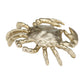 Decorative Figurine - Gold Metal Coastal Crab Decor, 7 in.