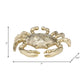 Decorative Figurine - Gold Metal Coastal Crab Decor, 7 in.